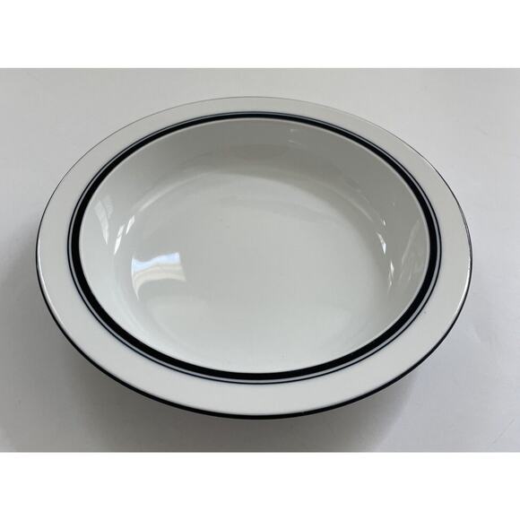DDansk Bistro Christianshavn Bowl BLACK Rimmed Made in Portugal MCM 8" CLEAN EUC - Picture 1 of 9